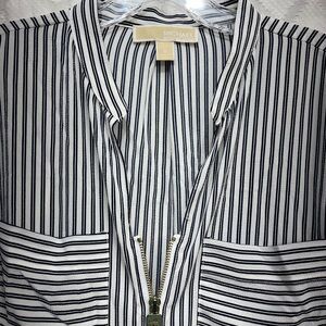 Michael Kors Navy and White Striped Top